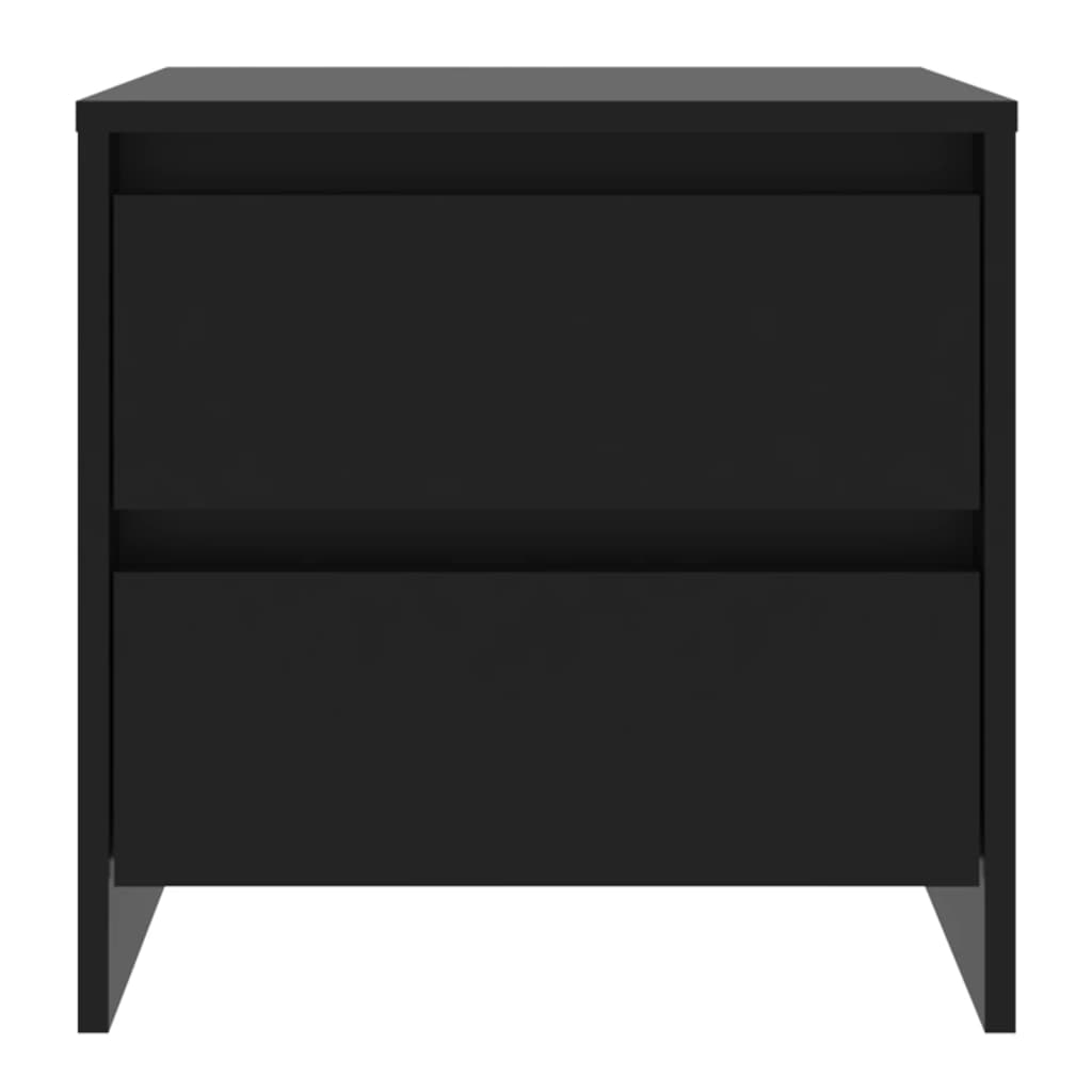 Bedside Cabinet Black 45x34.5x44.5 cm Engineered Wood