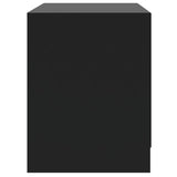 Bedside Cabinet Black 45x34.5x44.5 cm Engineered Wood