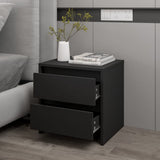 Bedside Cabinet Black 45x34.5x44.5 cm Engineered Wood - Close-Up Angle
