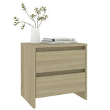 Bedside Cabinet Sonoma Oak 45x34.5x44.5 cm Engineered Wood - Rear View
