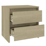 Bedside Cabinets 2 pcs Sonoma Oak 45x34.5x44.5 cm Engineered Wood - 45-Degree Angle