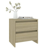 Bedside Cabinets 2 pcs Sonoma Oak 45x34.5x44.5 cm Engineered Wood - Close-Up Angle
