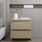Bedside Cabinets 2 pcs Sonoma Oak 45x34.5x44.5 cm Engineered Wood - Low Angle
