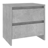 Bedside Cabinet Concrete Grey 45x34.5x44.5 cm Engineered Wood - Front View