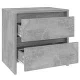 Bedside Cabinet Concrete Grey 45x34.5x44.5 cm Engineered Wood - Top-Down View