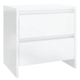 Bedside Cabinets 2 pcs High Gloss White 45x34.5x44.5 cm Engineered Wood - Side View