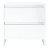 Bedside Cabinets 2 pcs High Gloss White 45x34.5x44.5 cm Engineered Wood - Top-Down View