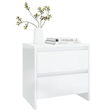 Bedside Cabinets 2 pcs High Gloss White 45x34.5x44.5 cm Engineered Wood - Close-Up Angle