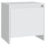 Bedside Cabinet White 45x34x44.5 cm Engineered Wood - Front View
