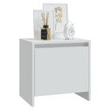Bedside Cabinet White 45x34x44.5 cm Engineered Wood - Side View