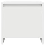 Bedside Cabinet White 45x34x44.5 cm Engineered Wood