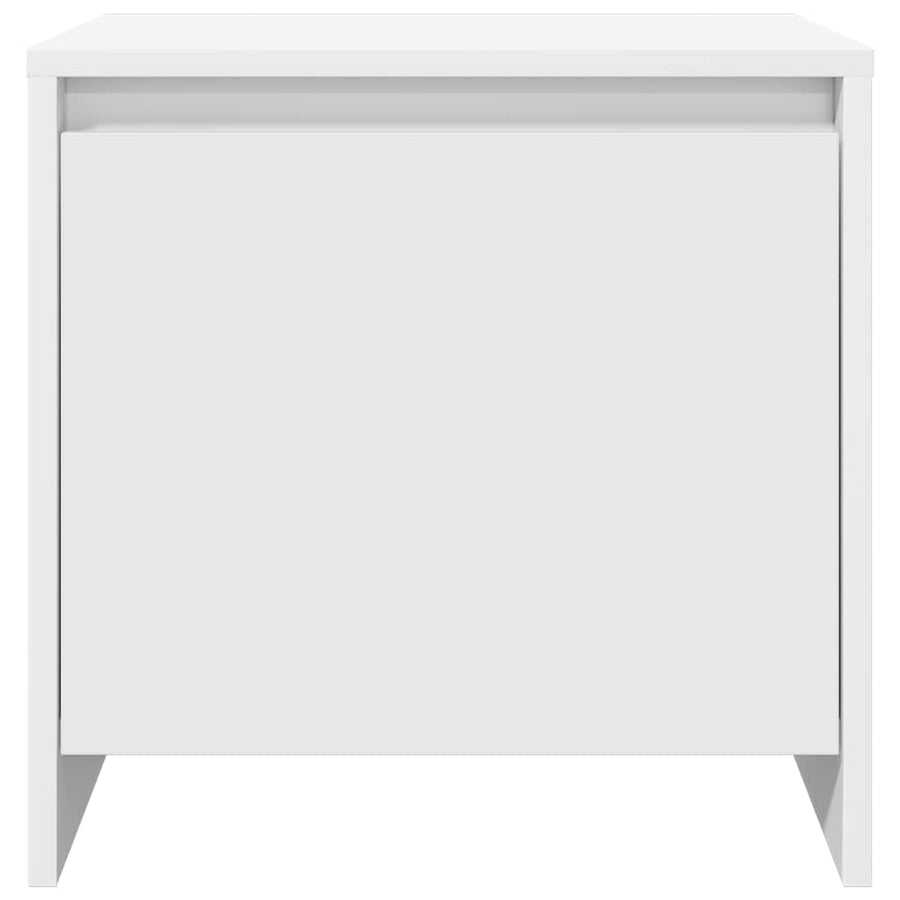 Bedside Cabinet White 45x34x44.5 cm Engineered Wood