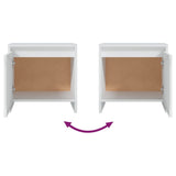 Bedside Cabinet White 45x34x44.5 cm Engineered Wood