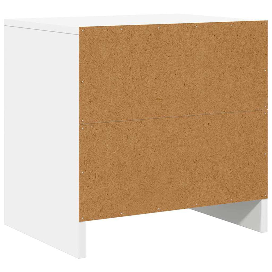 Bedside Cabinet White 45x34x44.5 cm Engineered Wood