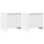 Bedside Cabinets 2 pcs White 45x34x44.5 cm Engineered Wood