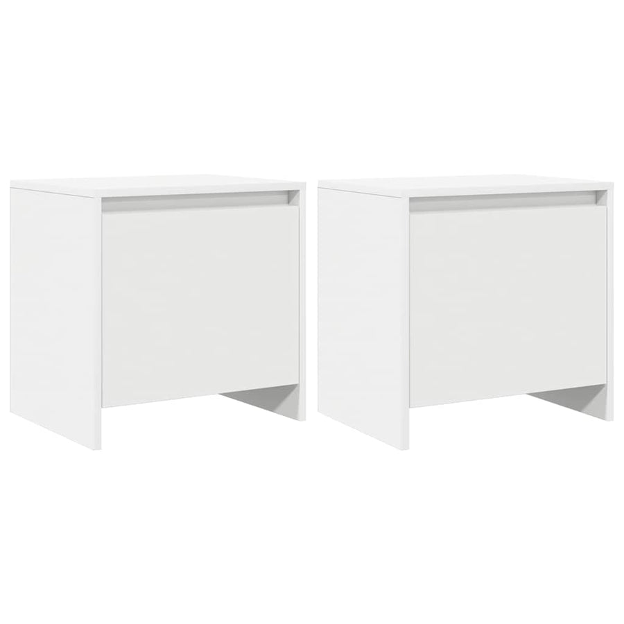Bedside Cabinets 2 pcs White 45x34x44.5 cm Engineered Wood