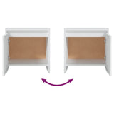 Bedside Cabinets 2 pcs White 45x34x44.5 cm Engineered Wood - Extra Image