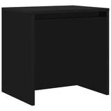 Bedside Cabinet Black 45x34x44.5 cm Engineered Wood - Front View