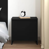 Bedside Cabinet Black 45x34x44.5 cm Engineered Wood - Side View