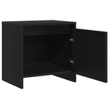 Bedside Cabinet Black 45x34x44.5 cm Engineered Wood