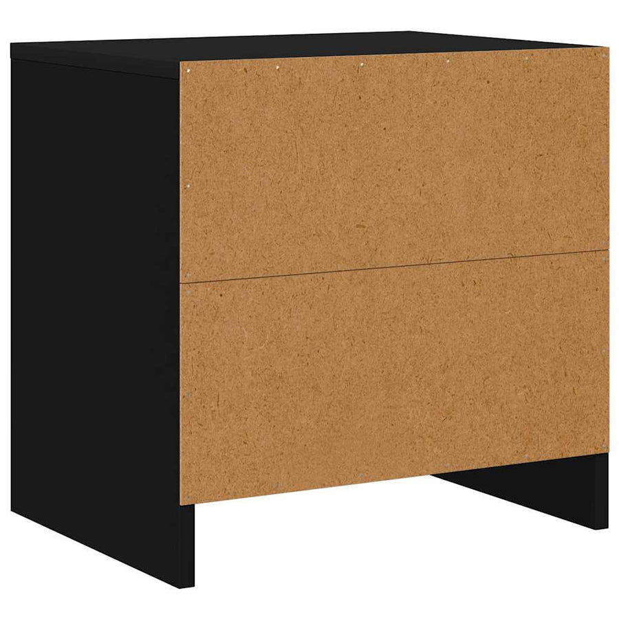 Bedside Cabinet Black 45x34x44.5 cm Engineered Wood