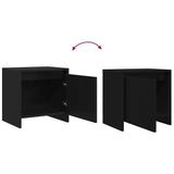 Bedside Cabinet Black 45x34x44.5 cm Engineered Wood