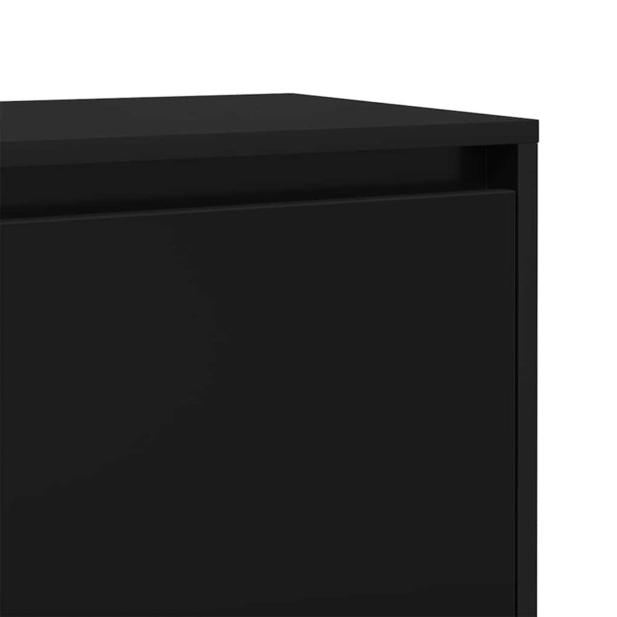 Bedside Cabinet Black 45x34x44.5 cm Engineered Wood