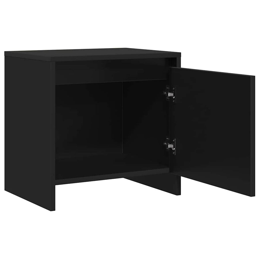 Bedside Cabinets 2 pcs Black 45x34x44.5 cm Engineered Wood