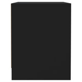Bedside Cabinets 2 pcs Black 45x34x44.5 cm Engineered Wood - Close-Up Angle