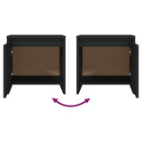 Bedside Cabinets 2 pcs Black 45x34x44.5 cm Engineered Wood - Low Angle