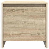 Bedside Cabinet Sonoma Oak 45x34x44.5 cm Engineered Wood - Rear View