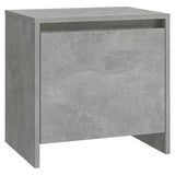 Bedside Cabinet Concrete Grey 45x34x44.5 cm Engineered Wood - Front View