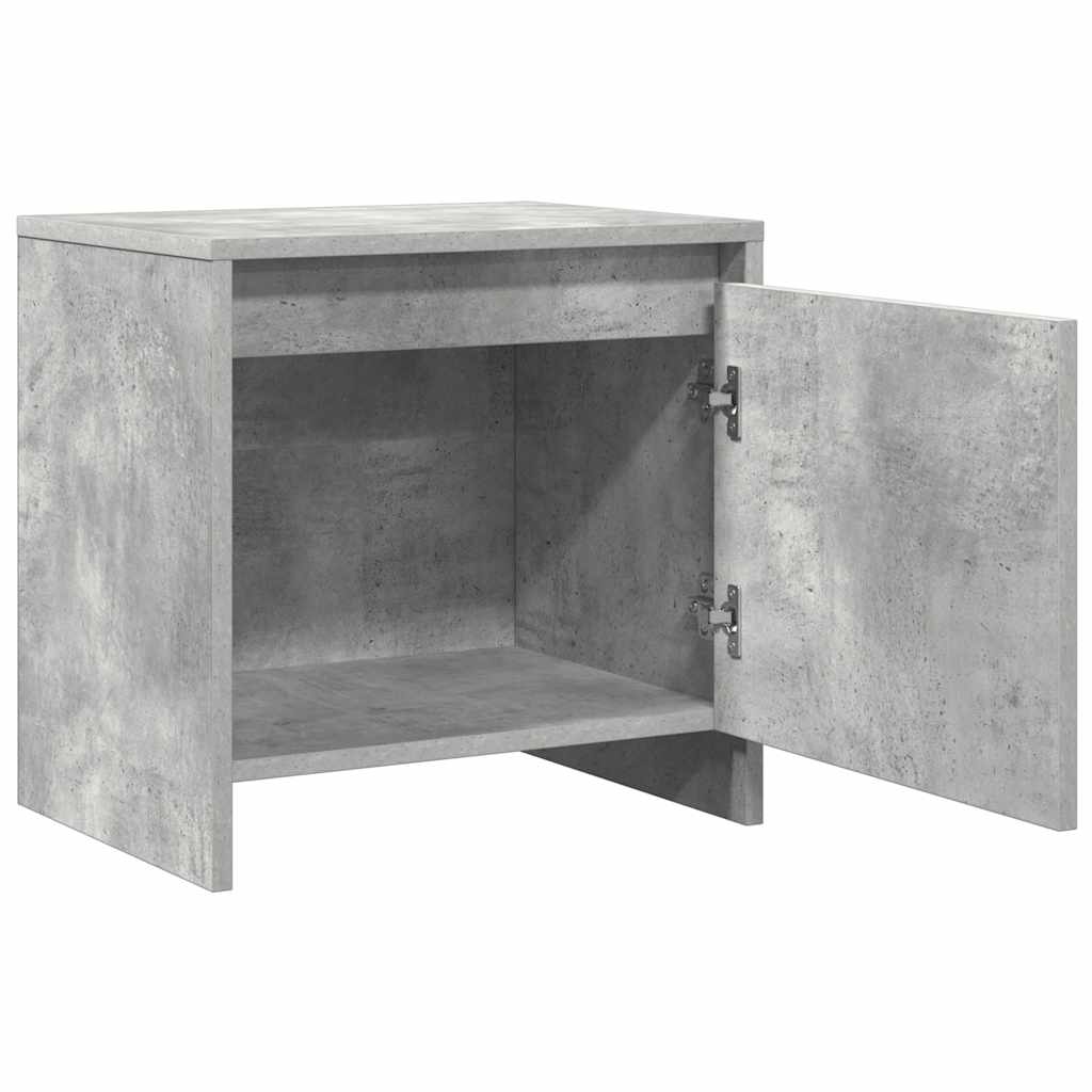Bedside Cabinet Concrete Grey 45x34x44.5 cm Engineered Wood