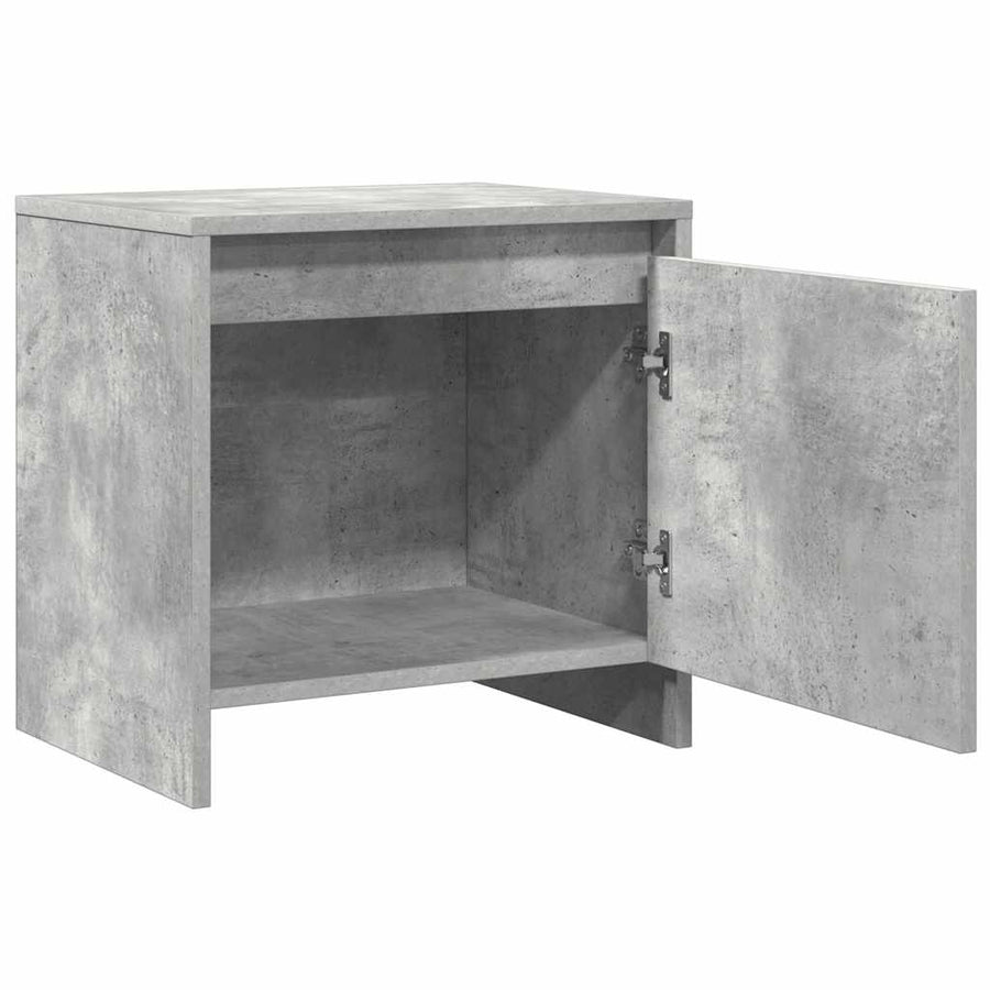 Bedside Cabinet Concrete Grey 45x34x44.5 cm Engineered Wood