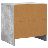 Bedside Cabinet Concrete Grey 45x34x44.5 cm Engineered Wood