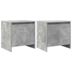 Bedside Cabinets 2 pcs Concrete Grey 45x34x44.5 cm