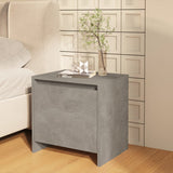 Bedside Cabinets 2 pcs Concrete Grey 45x34x44.5 cm Engineered Wood - Side View