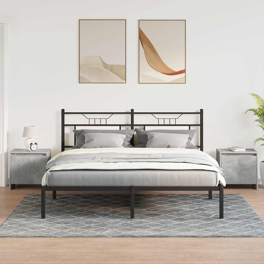 Bedside Cabinets 2 pcs Concrete Grey 45x34x44.5 cm