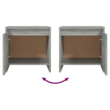 Bedside Cabinets 2 pcs Concrete Grey 45x34x44.5 cm Engineered Wood