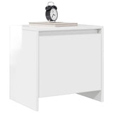 Bedside Cabinet High Gloss White 45x34x44.5 cm Engineered Wood