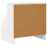 Bedside Cabinet High Gloss White 45x34x44.5 cm Engineered Wood