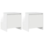 Bedside Cabinets 2 pcs High Gloss White 45x34x44.5 cm Engineered Wood