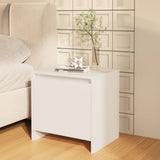 Bedside Cabinets 2 pcs High Gloss White 45x34x44.5 cm Engineered Wood - Side View
