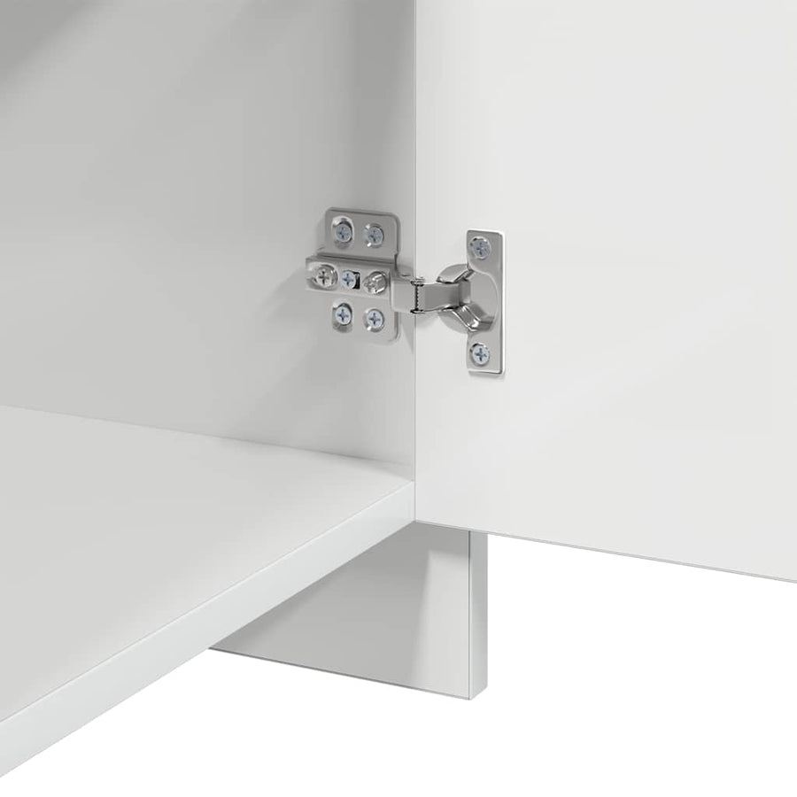 Bedside Cabinets 2 pcs High Gloss White 45x34x44.5 cm Engineered Wood