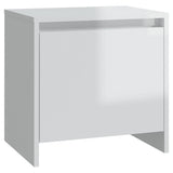 Bedside Cabinets 2 pcs High Gloss White 45x34x44.5 cm Engineered Wood - 45-Degree Angle