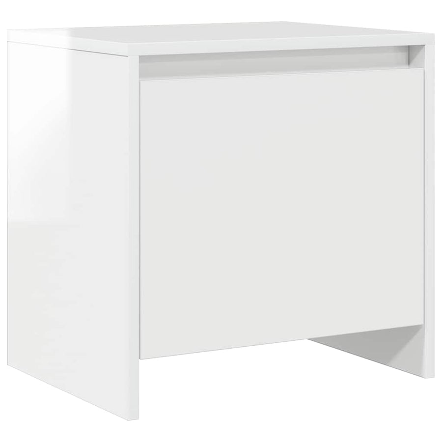 Bedside Cabinets 2 pcs High Gloss White 45x34x44.5 cm Engineered Wood