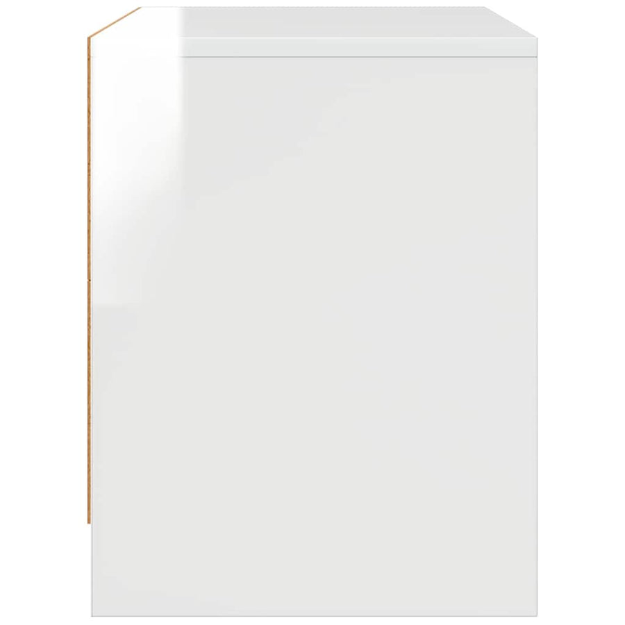 Bedside Cabinets 2 pcs High Gloss White 45x34x44.5 cm Engineered Wood
