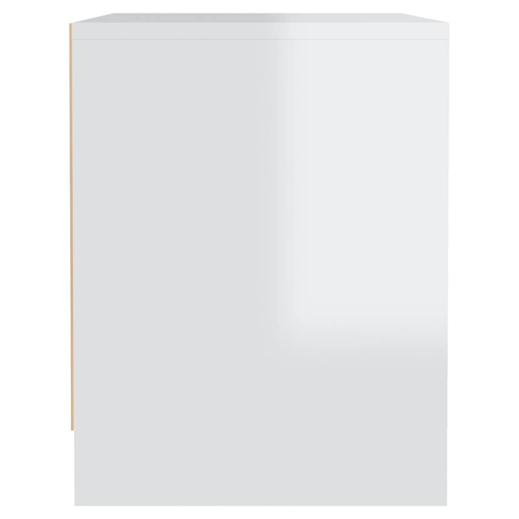 Bedside Cabinets 2 pcs High Gloss White 45x34x44.5 cm Engineered Wood