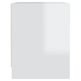 Bedside Cabinets 2 pcs High Gloss White 45x34x44.5 cm Engineered Wood - Extra Image