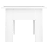 Coffee Table White 55x55x42 cm Engineered Wood - 45-Degree Angle